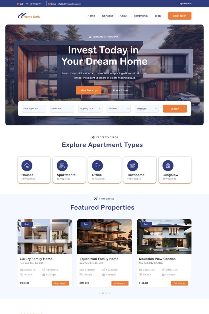 Modern Real Estate Website Design in WordPress